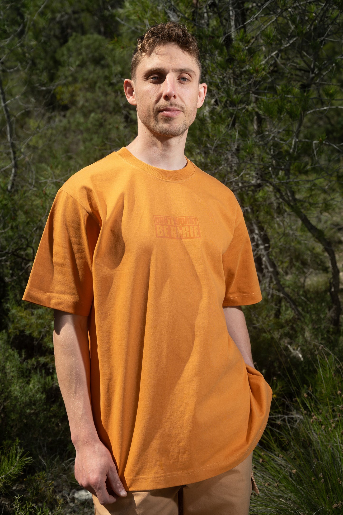 LOOK BACK / orange - unisexe - bio