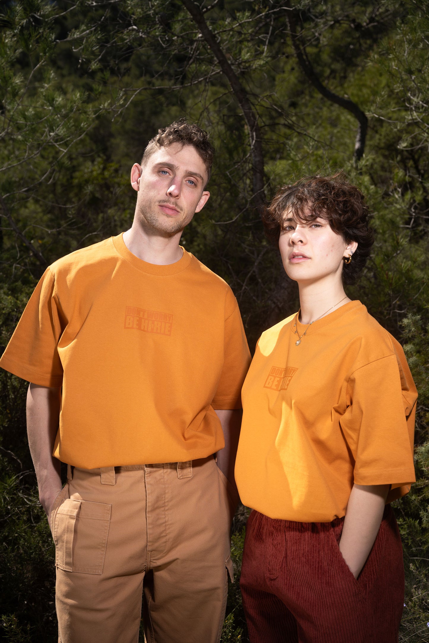LOOK BACK / orange - unisexe - bio