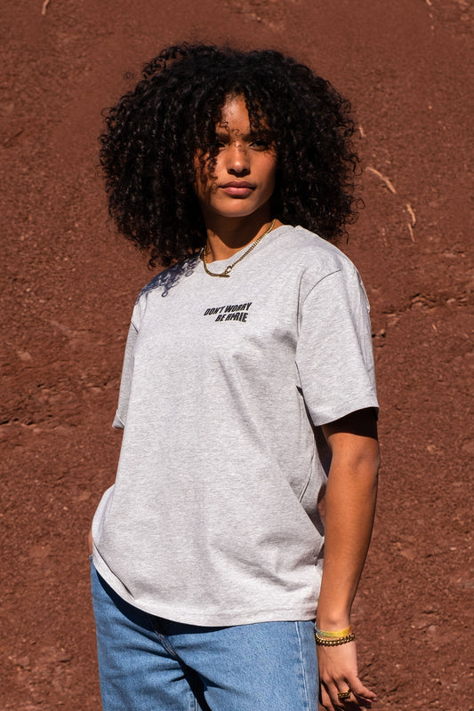 DROP 1 / BACK STYLE - gris chiné - unisexe - bio