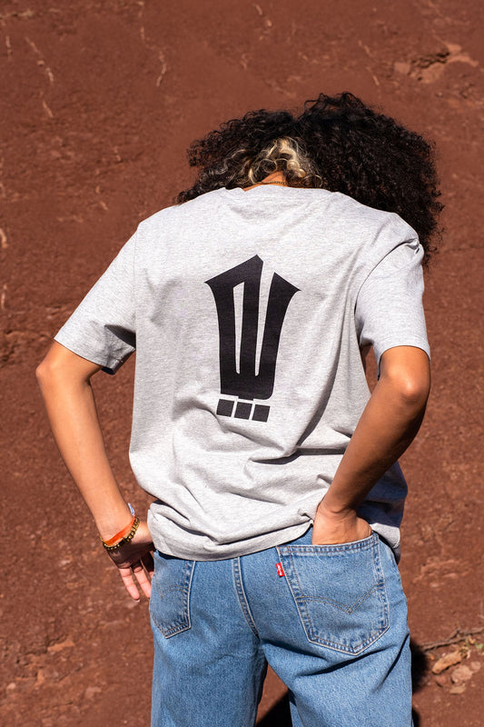 DROP 1 / BACK STYLE - gris chiné - unisexe - bio