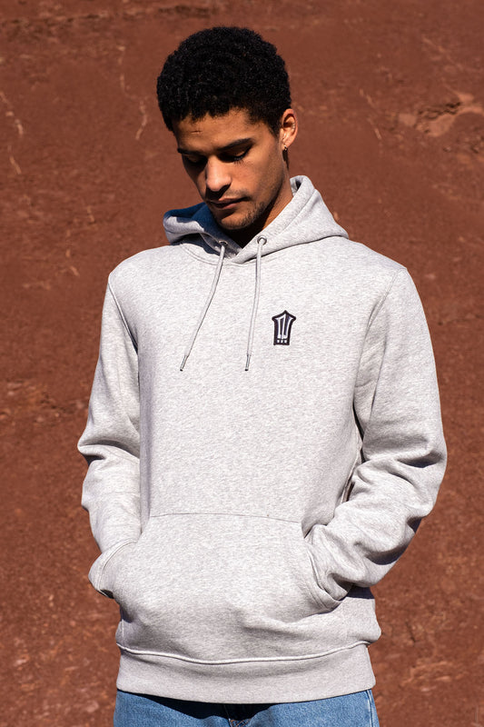 DROP 1 / CRESTHOOD - gris chiné - unisexe - bio